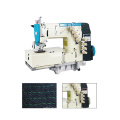 Computerized auto trimmer 4 thread overlock chain stitch sewing machine for closing paper bags or plastic knitting bags